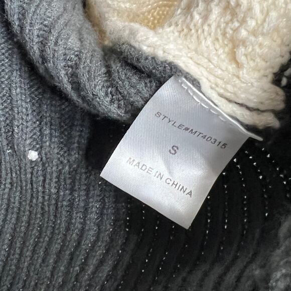 Mello Patchwork Sweater Colorblock Knit Henley Boho Size Small - Picture 4 of 9